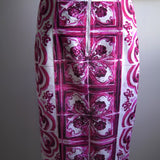 Saia Dolce & Gabbana Majolica-Print Marquisette Lápis