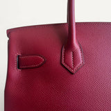 Bolsa Hermès Birkin 30 Rouge Fiv com Ferragens Gold
