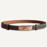 Cinto Hermès Kelly Epsom Etoupe com Ferragens Rose Gold