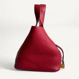 Bolsa Hermès Picotin 18 Clemence Rouge Moyen com Ferragens Gold