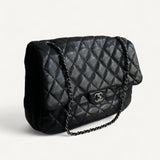 Bolsa Chanel Timeless Double Flap Maxi com Ferragens Prata