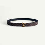 Cinto Louis Vuitton Iconic Reversible Belt Canvas Damier Ébène