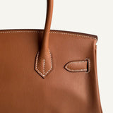 Bolsa Hermès Birkin Shoulder Light 29 Evercolor Gold com Ferragens Gold