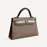 Bolsa Hermès Mini Kelly Epsom Tricolor com Ferragens Palladium