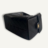 Bolsa Chanel 25 Small Caviar Preta com Ferragens Douradas