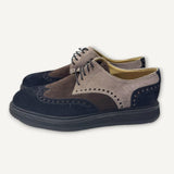 Sapato Oxford Hermes Derby Suede Multicolor