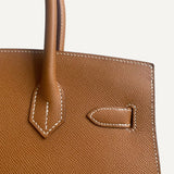 Bolsa Hermès Birkin 30 Epsom Sellier Gold com Ferragens Palladium