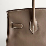 Bolsa Hermès Birkin 30 Swift Etoupe com Ferragens Palladium