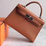 Bolsa Hermès Mini Kelly Epsom Sesame com Ferragens Palladium