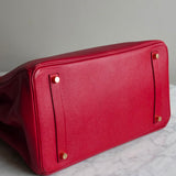 Bolsa Hermès Birkin 35 Epsom Clemence com Ferragens Douradas