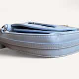 Bolsa Burberry Small Olympia Shoulder Bag em Couro Azul