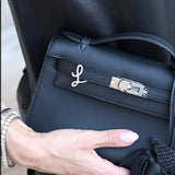 Pingente Bolsa Hermés Ouro Branco 18K | com Diamantes