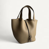 Bolsa Hermés Picotin 18 Taurillon Clemence Biscuit Ferragem Paladium