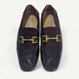 Mocassim Salvatore Ferragamo Croco Burgundy