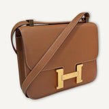 Bolsa Hermès Constance 24 Gold Epsom com Ferragens Gold