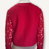 Casaco Valentino Renda Vermelho