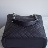 Bolsa Chanel Petit Shopping Tote Couro Caviar Preta