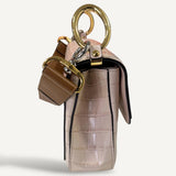 Bolsa Chloè Tiracolo Croco Rose