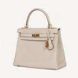 Bolsa Hermès Kelly 25 Togo Craie com Ferragens Gold