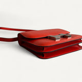 Bolsa Hermès Constance 18 Rouge com Ferragens Palladium