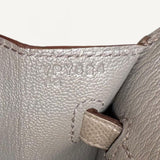 Bolsa Hermès Birkin 25 Epsom Sellier Gris Etain com Ferragens Gold