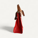 Bolsa Hermès Herbag 31 Orange Mecano com Ferragens Palladium