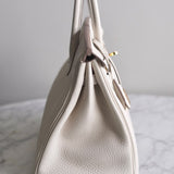 Bolsa Hermès Birkin 25 Togo Craie com Ferragens Gold