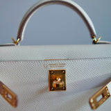 Bolsa Hermès Mini Kelly Epsom Sellier Veau Perso Nata Com Ferragens Gold