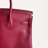 Bolsa Hermès Birkin 25 Rouge H com Ferragens Palladium