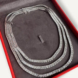 Colar de Diamantes Tripla Riviera