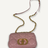 Bolsa Christian Dior Cannage Caro Rose