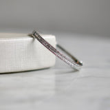 Bracelete Em Ouro Branco 18K com Diamantes  Baguetes com Brilhantes