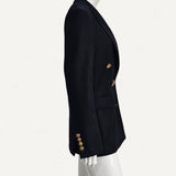 Blazer Burberry Preto com Botões Dourados
