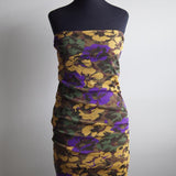 Vestido Saint Laurent Floral Strapless
