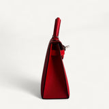 Bolsa Hermès Mini Kelly Epsom Rouge Radieux com Ferragens Palladium
