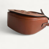 Bolsa Celine Folco Triomphe Caramelo com Ferragens Douradas