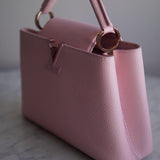 Bolsa Louis Vuitton Capucines Couro Rose