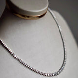 Colar Riviera Em Ouro Branco 18k em Diamantes Gota