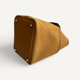 Bolsa Hermès Picotin 18 Cargo Desert/Sesame Toile Goeland com Ferragens Palladium