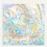 Lenço Hermès em Seda Les Folies du Faubourg Rose| Bleu | Vert