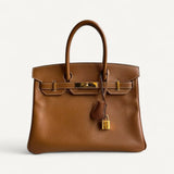 Bolsa Hermès Birkin 30 Epsom Gold com Ferragens Gold