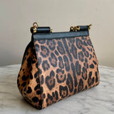 Bolsa Dolce & Gabbana Calfskin Sicily Animal Print Média