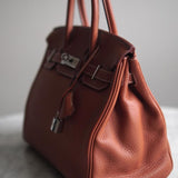 Bolsa Hermès Birkin 30 Togo Barenia com Ferragens Palladium