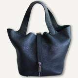 Bolsa Hermès Picotin 22 Clemence Vert Fonce Com Ferragens Palladium
