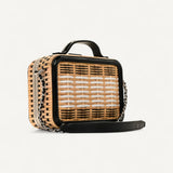 Bolsa Chanel Raffia Patent Small CC Filigree Vanity Case Preta