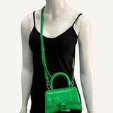Bolsa Balenciaga Hourglass em Couro Verde
