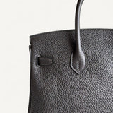 Bolsa Hermès Birkin 25 Togo Gris Misty com Ferragens Palladium