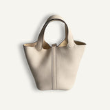 Bolsa Hermès Picotin 18 Clemence Nata com Ferragens Palladium
