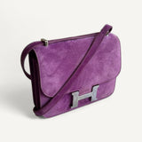 Bolsa Hermès Constance 18 Doblis Violet Clair com Ferragens Palladium