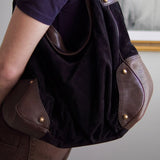 Bolsa Hobo Gucci Jockey Monogram Camurça Preto | Marrom